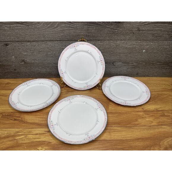 Lenox Emily China - Etsy Lenox Emily Debut Salad Dessert Plate 7-7/8” Fine Bone China Silver Trim~4 Pc